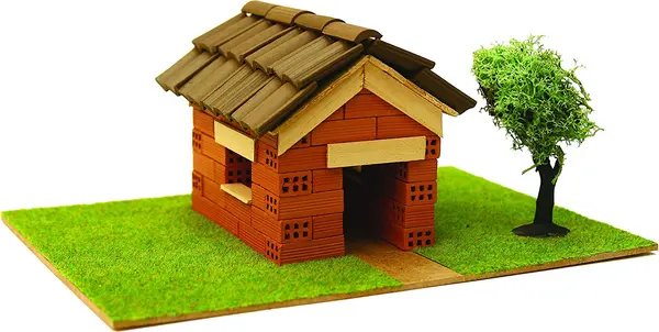 Model asamblat Domus Kits - Casă cu cărămizi reale, set pentru începători 2