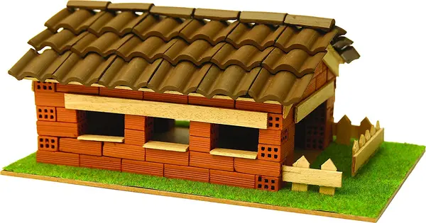 Model asamblat Domus Kits - Casă cu cărămizi reale, set pentru începători 7