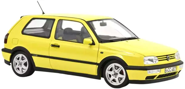 Model colecționar NOREV Modern: Automobile - Volkswagen Golf GTI Color Concept (Yellow) (1994)