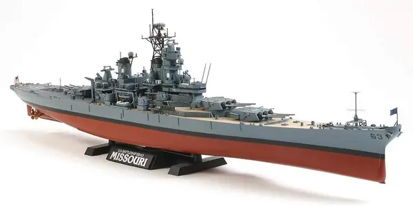 Model de asamblare TAMIYA Militari: Nave - Cuirasatul american USS BB-63 Missouri 1991 (TAM78029)