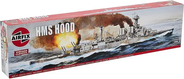 Model de asamblat Airfix Militar: Nave - Crucişător liniar britanic HMS Hood (Vintage Classics)