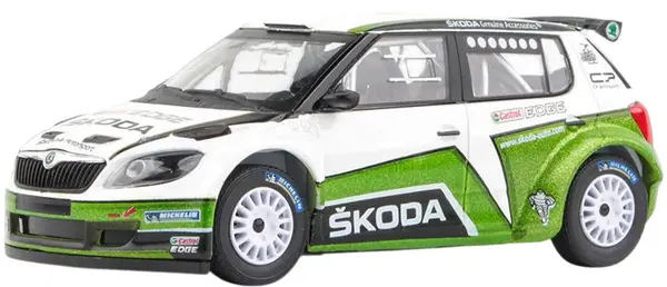 Model de colecție Abrex Curse: Mașini - Skoda Fabia II FL S2000 (2010) - Skoda Motorsport Design 2012 II - Gravel Wheels