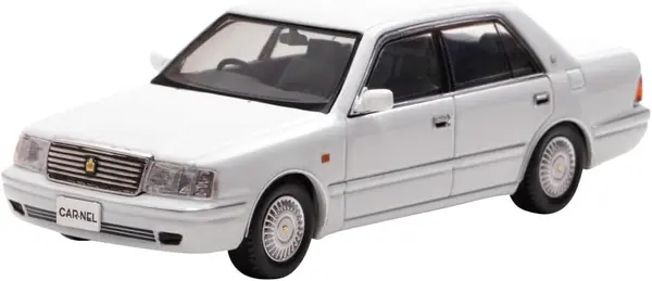 Model de colecție Carnel Modern: Automobile - Toyota Crown Royal Saloon G (JZS155), Crystal White Pearl Shine, 1999