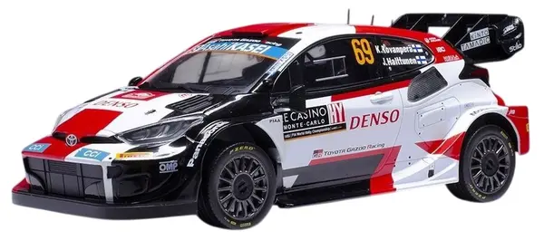Model de colecție IXO Competitiv: Automobile - Toyota GR Yaris Rally1 hybrid, Nr.69, Rallye WM, Rallye Monte Carlo, K.Rovanperä/J.Halttunen, 2023