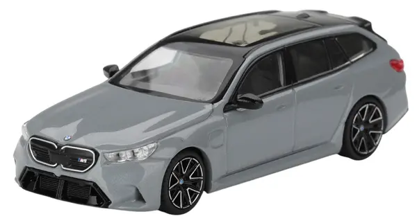 Model de colecție Mini GT Contemporary: Automobile - BMW M5 (G99) Touring Brooklyn Grey Metallic 2025 (LHD)