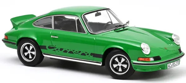 Model de colecție NOREV Modern: Mașini - Porsche 911 RS (1973) (Green with black)