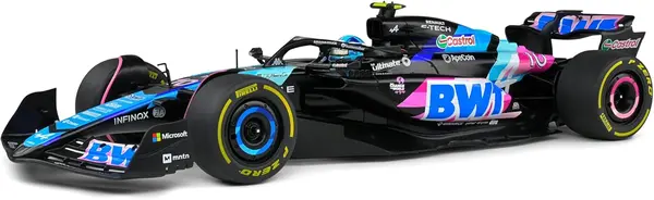 Model de colecție SOLIDO Curse: Mașini - Alpine A524 Alpine F1 Team #10 Pierre Gasly 10th Monaco GP formula 1 (2024)