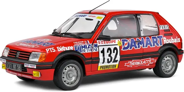 Model de colecție SOLIDO Curse: Mașini - Peugeot 205 GTI 1.6L Rallye Monte Carl (1986)