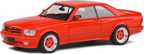 Model de colecție SOLIDO Modern: Mașini - Mercedes-Benz 560 SEC AMG Wide Body Signal (Red) (1990)