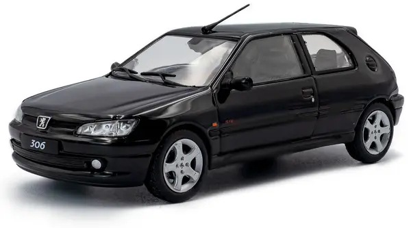 Model de colecție SOLIDO Moderne: Automobile - Peugeot 306 (S16), Noir Onyx, 1994