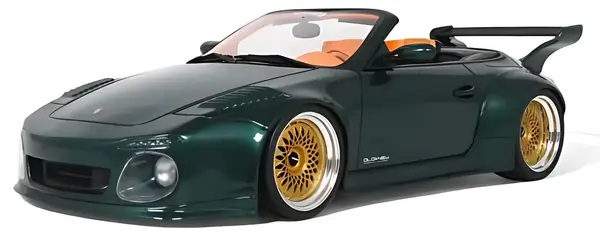 Model de colecționar GT Spirit Modern: Mașini - Porsche 911 (997) Old & New Tokyo Auto Salon, Green, 2024