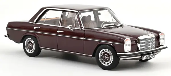 Model de colecționar NOREV Modern: Mașini - Mercedes-Benz 200, Dark Red Brown, 1968