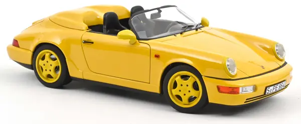 Model de colecționar NOREV Modern: Mașini - Porsche 911 Speedster, Speed Yellow, 1993