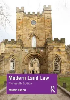 Modern Land Law. 13 ed, Paperback/***