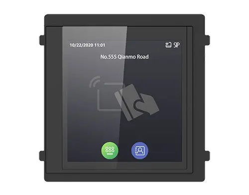 Modul afisaj IPS touch screen, 4 inch, pentru Interfon modular, Hikvision DS-KD-TDM