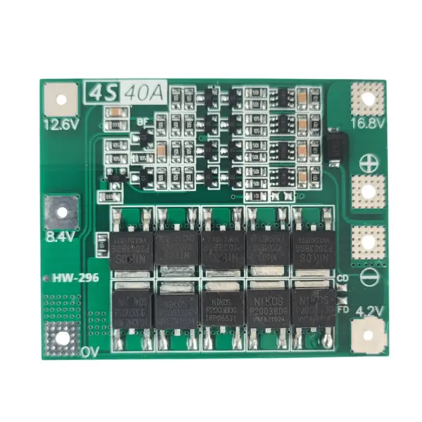 Modul BMS pentru acumulatori Litiu, 4S, 16.8V, 40A
