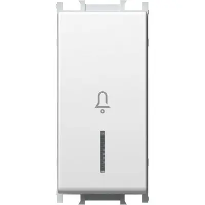 Modul Buton cu LED Simplu 1M 16A IP20 Alb, TEM Modul TEM-SM11PWIN01-U