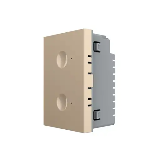 Modul intrerupator dublu cap scara / cap cruce cu touch Livolo standard Italian, Serie noua (Auriu)