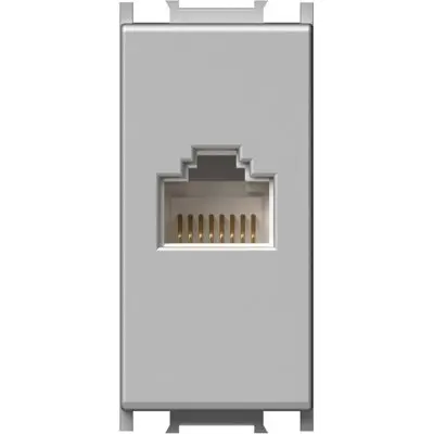 Modul Priza cat5e RJ45 1M arg, TEM Modul TEM-KM37ES-U