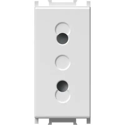 Modul Priza S. EURO 1M 10A ST IP20 Alb, TEM Modul TEM-VM20PW-B