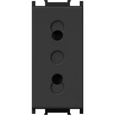 Modul Priza S. EURO 1M 10A ST IP20 Negru, TEM Modul TEM-VM20SB-U