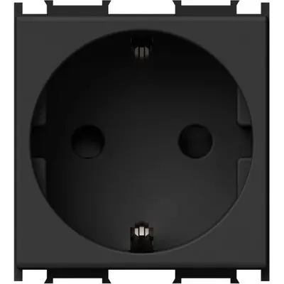 Modul Priza SCHUKO 1P 16A ST IP20 2M negru, set 10 buc, TEM Modul TEM-VM10SB-P