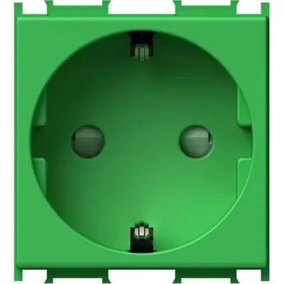 Modul Priza SCHUKO 1P 16A ST IP20 2M verde, TEM Modul TEM-VM10GR-B