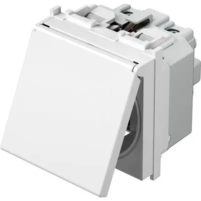 Modul Priza SCHUKO+capac 1P 16A ST IP20 alb, TEM Modul TEM-VM11PP-B