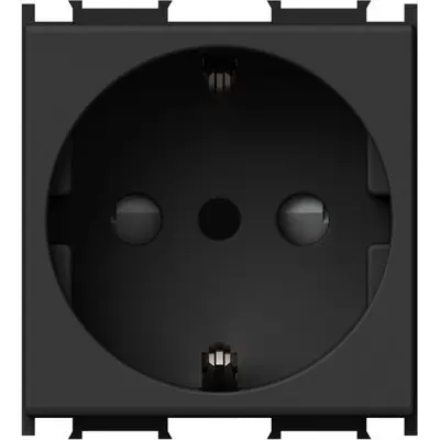 Modul Priza SCHUKO/ITA 1P 16A ST IP20 Negru, TEM Modul TEM-VM32SB-U