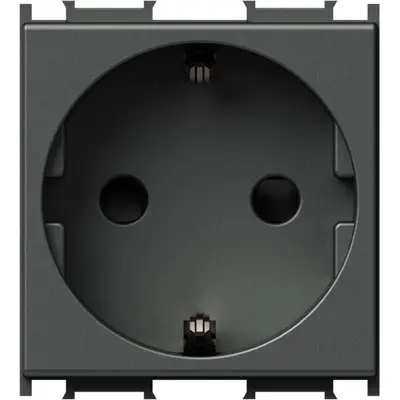 Modul Priza SCHUKO+KS2P+E 16A 250V~ 2M antracit, TEM Modul TEM-VM10AT-U
