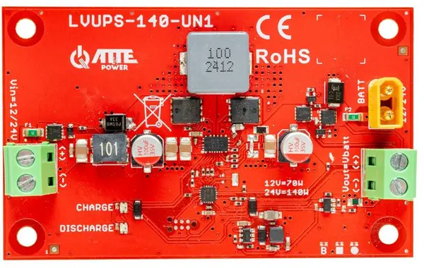 Modul UPS buffer auto 12/24V ATTE LVUPS-140-UN1-OF, 140W, 5A, incarcare baterie suplimentara, open frame