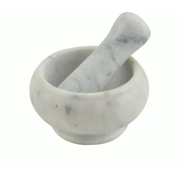 Mojar cu Pistil, Marmura, 10 cm, Perfect Home
