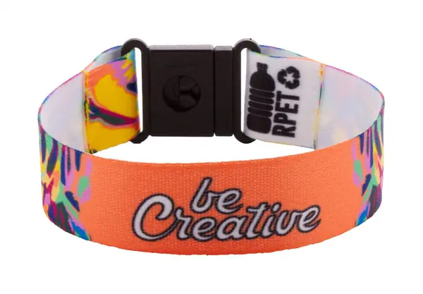 Mojo RPET brățară personalizată - alb