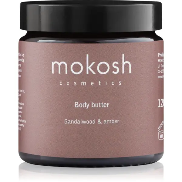 Mokosh Sandalwood & Amber unt pentru corp, hranitor 120 ml