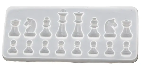 Mold de silicon (formă) Em Art - Piese de șah, 250 x 85 x 10 mm