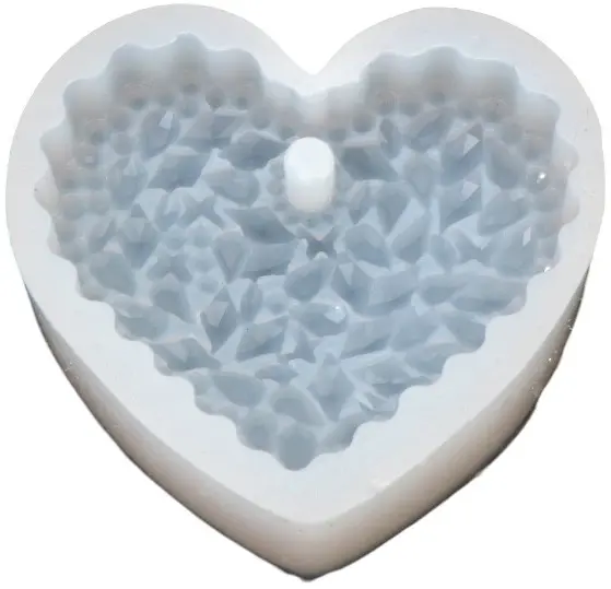 Mold din silicon (formă) Em Art - Pandantiv inimă, 73 x 71 x 15 mm