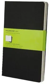 Moleskine Plain Cahier L - Black Cover (3 Set), Paperback/***