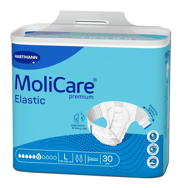 MoliCare Premium Elastic Scutece adulti L, 30 bucati – 6 picaturi, Hartmann