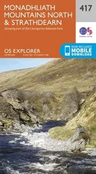 Monadhliath Mountains North and Strathdearn. September 2015 ed, Sheet Map/Ordnance Survey