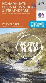 Monadhliath Mountains North and Strathdearn. September 2015 ed, Sheet Map/Ordnance Survey