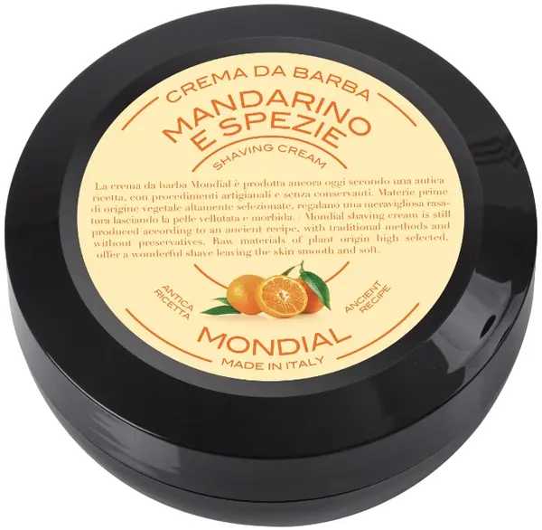Mondial 1908 Cremă de ras cu aromă de mandarine și condimente, 75 ml