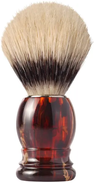 Mondial 1908 Perie de bărbierit cu păr decolorat natural, mâner de mahon