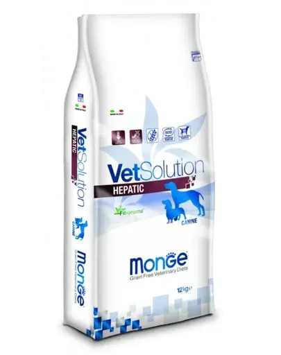 MONGE Vet Solution Dog Hepatic Dieta veterinara pentru caini cu probleme hepatice 12 kg