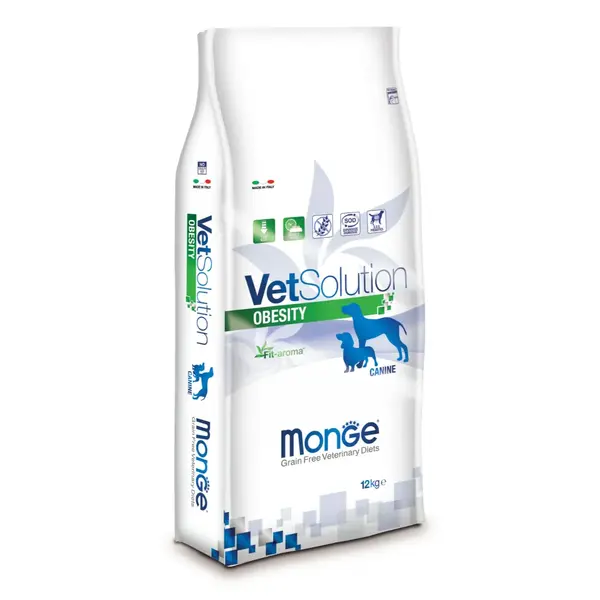 MONGE VETSOLUTION Obesity, XS-XL, Pui, dietă veterinară, hrană uscată fără cereale câini, obezitate, 12kg