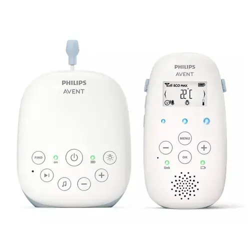 Monitor audio digital pentru copii Philips Avent SCD715/52, Raza de actiune 50 m, Alb