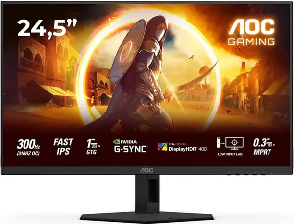 Monitor de gaming AOC - 25G4SRE, 24.5'', 300Hz, 1ms, IPS, Adaptive-Sync