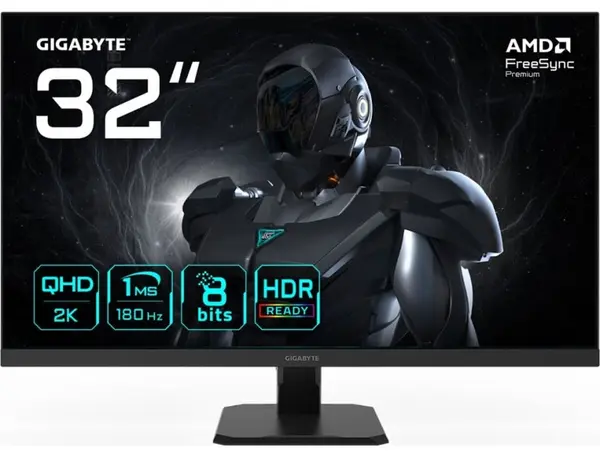 Monitor de gaming Gigabyte – GS32QA, 31.5'', 180Hz, 1ms, IPS,FreeSync