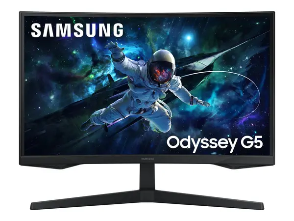 Monitor Gaming Curbat LED VA Samsung Odyssey G5 27 , QHD (2560x1440), 165Hz, 1ms, AMD FreeSync , HDR10, 1000R, HDMI, DIsplay Port, Jack, VESA, negru