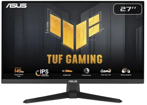Monitor Gaming IPS LED ASUS TUF Gaming 27inch VG279QE5A, Full HD (1920 x 1080), HDMI, DisplayPort, Boxe, 146 Hz, 1 ms (Negru)