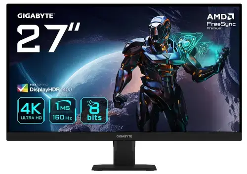 Monitor Gaming IPS LED Gigabyte 27inch GS27U, UHD (3840 x 2160), HDMI, DisplayPort, 160 Hz, 1 ms (Negru)